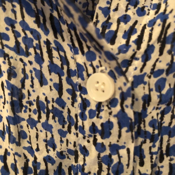 Reiss Blue, White and Black Blouse - Picture 4 of 6